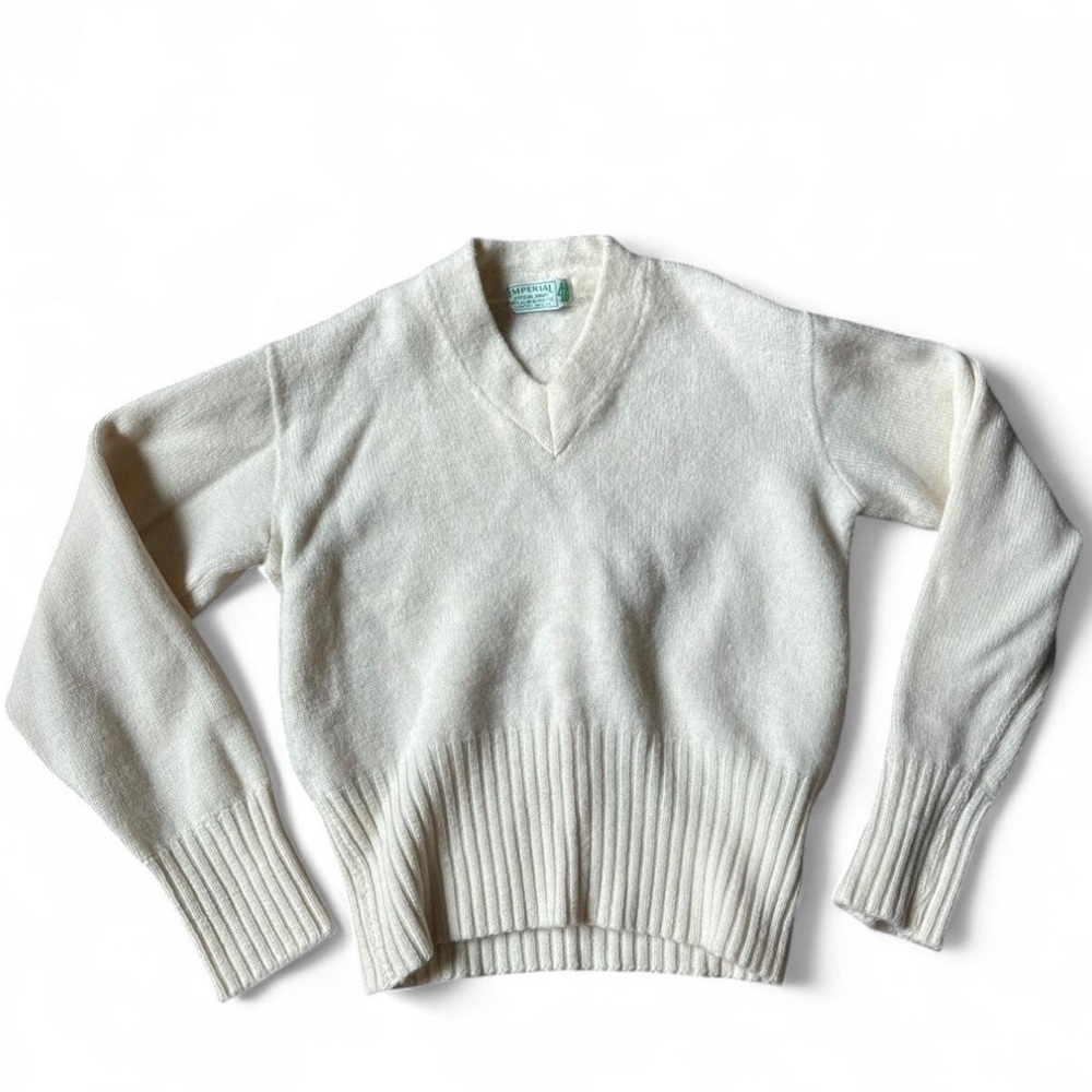 Classic White V-Neck Sweater